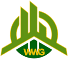 A green and yellow logo for the west virginia gaming corporation.