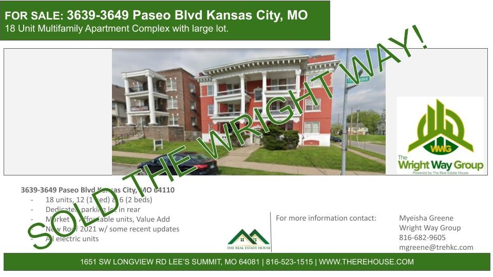 A large apartment complex with large lot for sale.