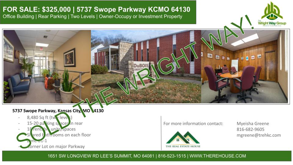 A real estate flyer for the swope parkway