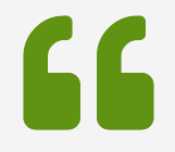 A green quotation mark with the word " 6 6 ".